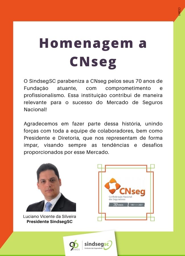 25.06.2021 Presidente Luciano Silveira parabeniza a CNseg pelos 70 anos de Fundação