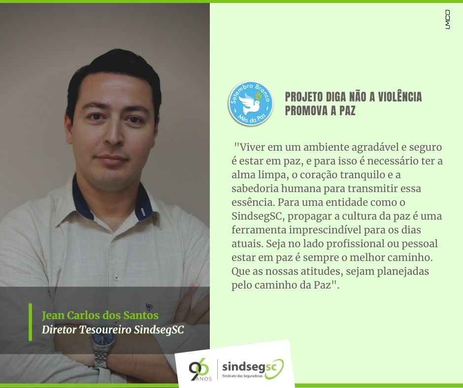 06.04.2021 Mensagem Diretor Tesoureiro sobre Promova a Paz